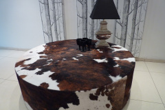 Round cowhide table