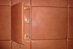 leather wall and cabinet