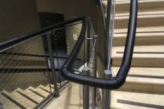 Black leather handrail - Magna Carta Vault, Lincoln Castle