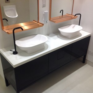 glass bathroom units