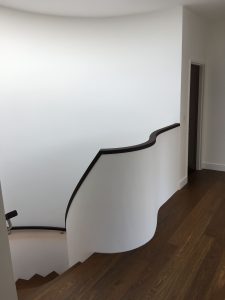 continuous leather handrail