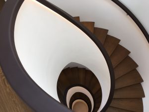 spiral leather handrail