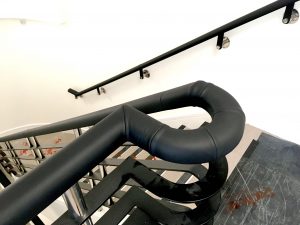 Leather wrapped handrail London