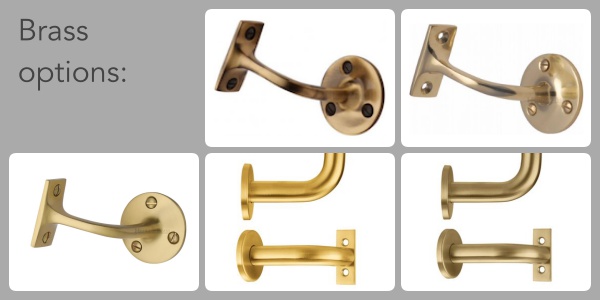 brass handrail brackets